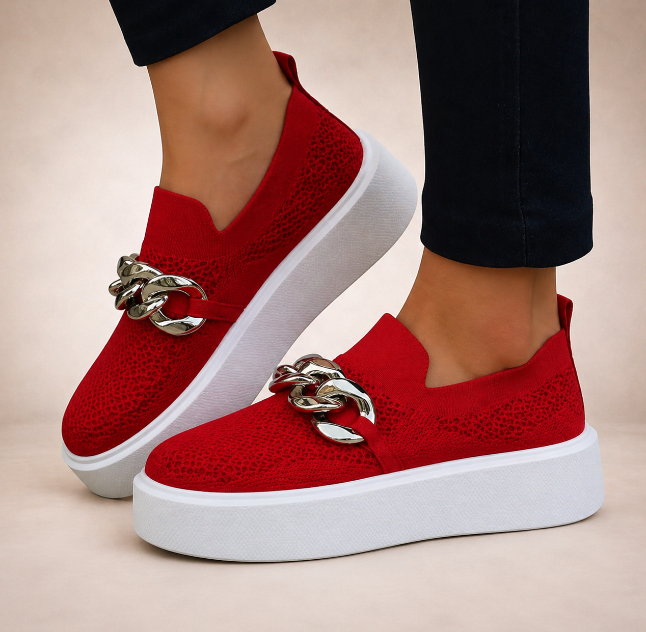 Maria | Zapatos con cadena De Metal