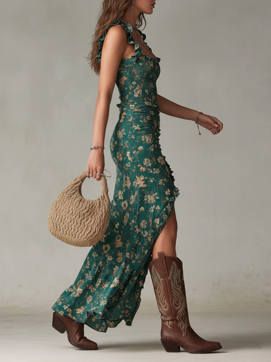 Bianca - Vestido boho floral con encanto salvaje