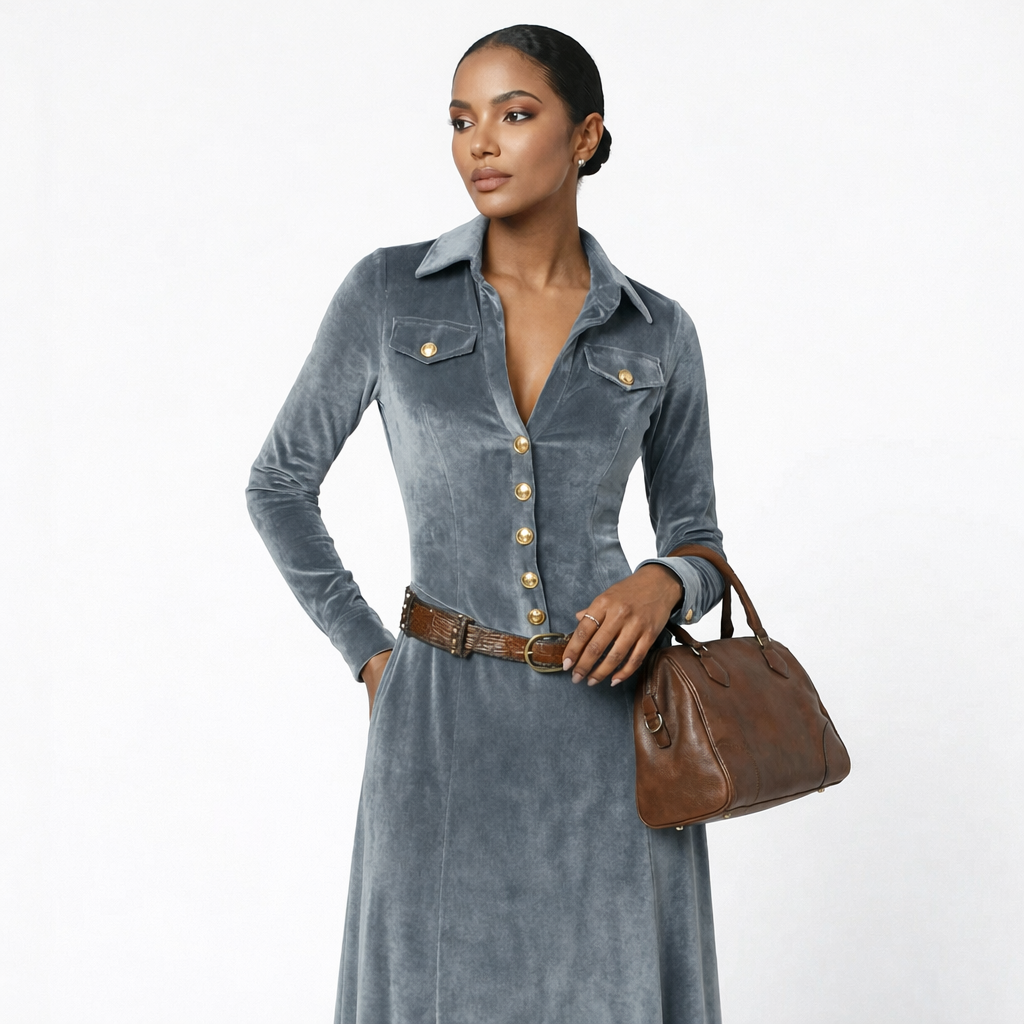 Dora | Vestido vintage de terciopelo