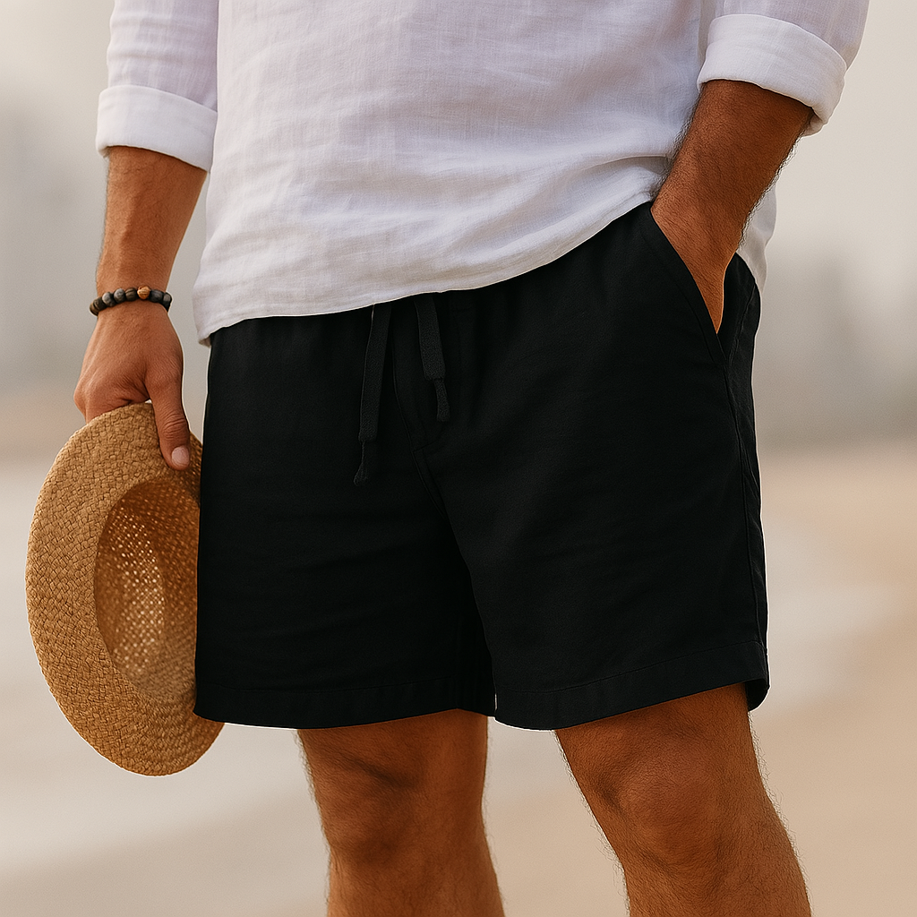 Lenoir | Shorts elegantes de lino con cintura elástica