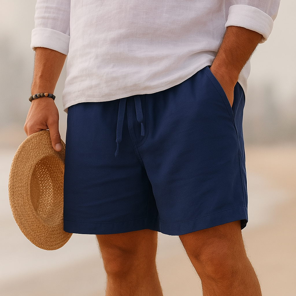 Lenoir | Shorts elegantes de lino con cintura elástica