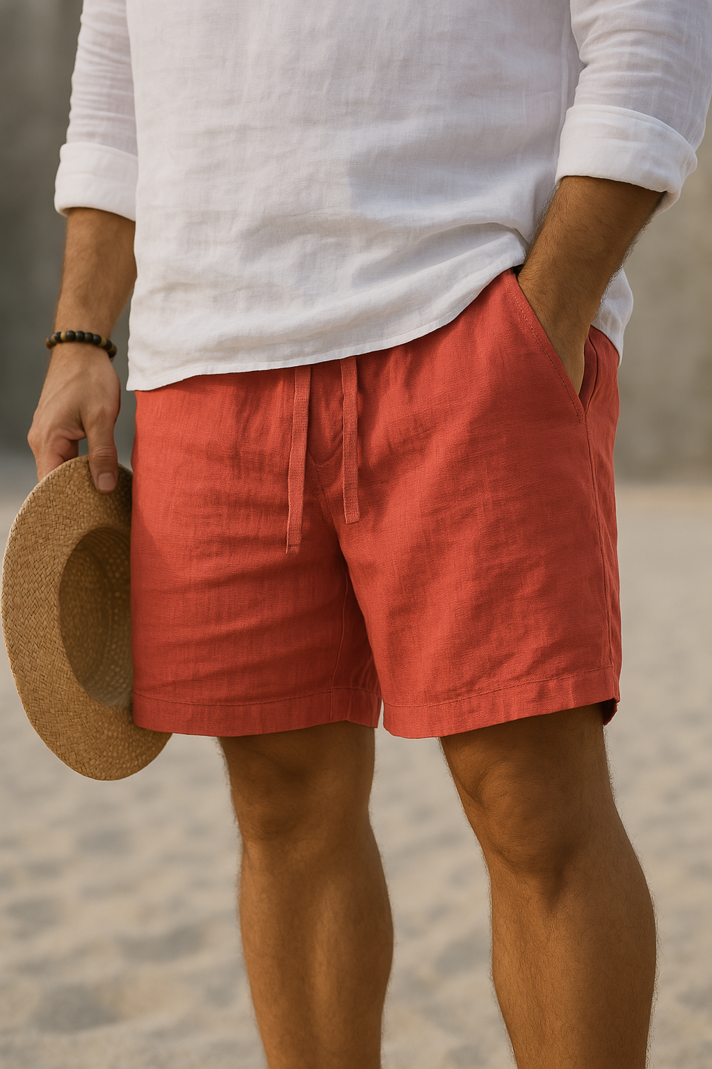 Lenoir | Shorts elegantes de lino con cintura elástica