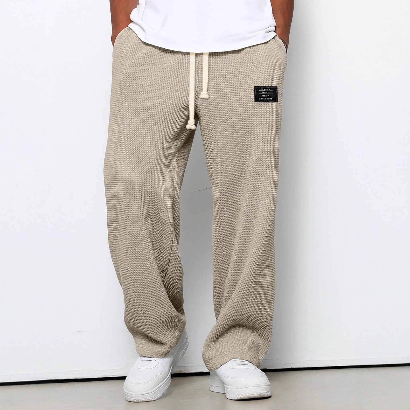 Lorenzo | Pantalón amplio con textura de panal de abeja