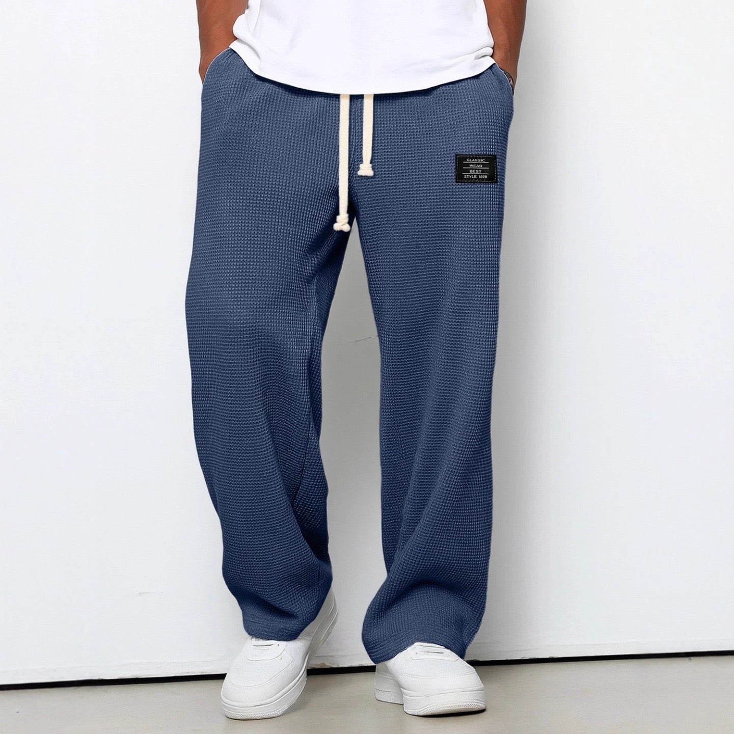 Lorenzo | Pantalón amplio con textura de panal de abeja