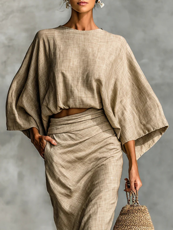 Giulia - Conjunto elegante de dos piezas con falda