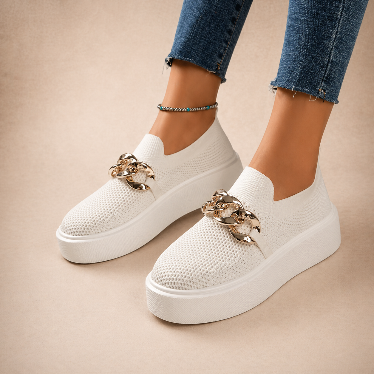 Maria | Zapatos con cadena De Metal