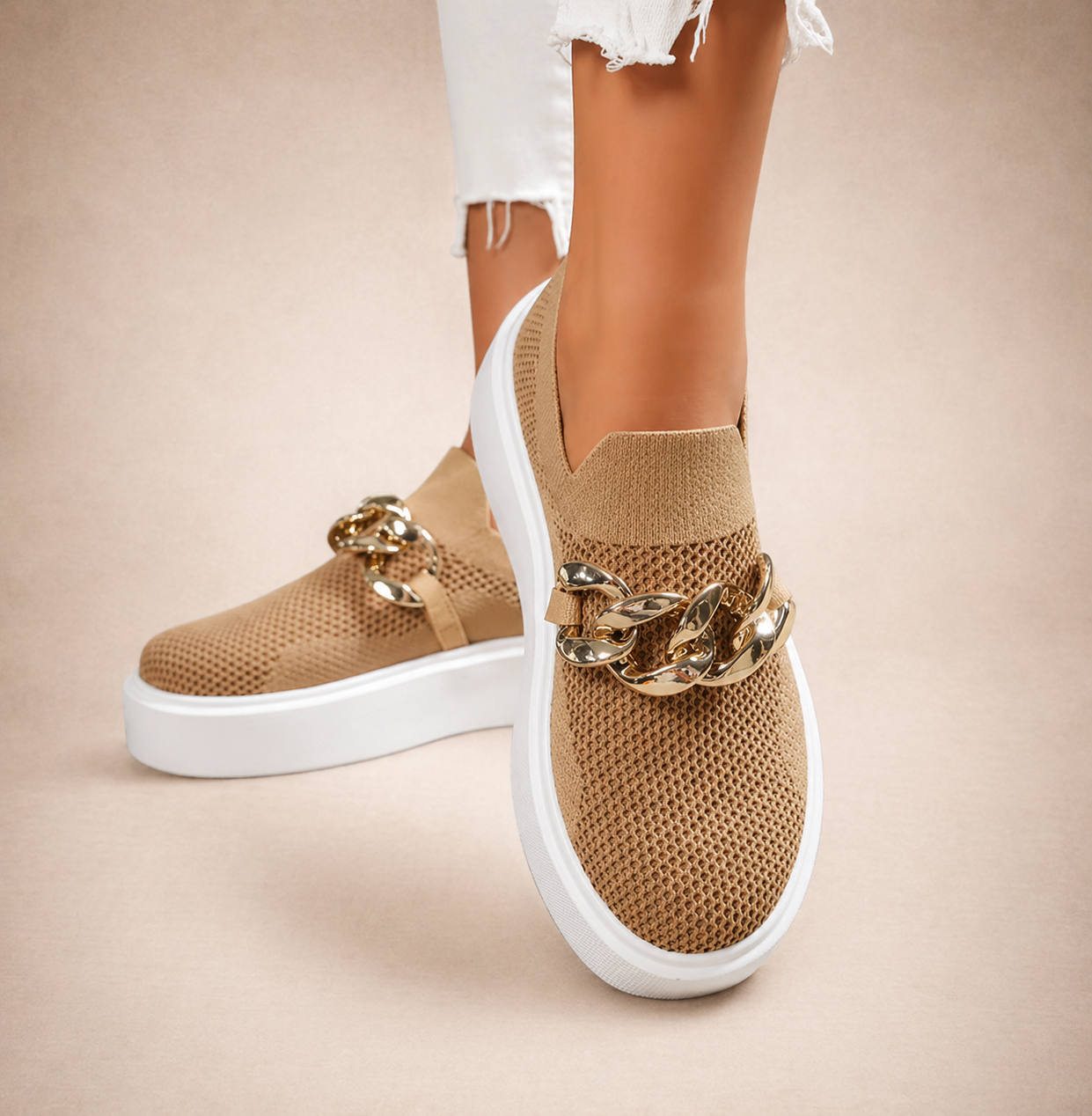 Maria | Zapatos con cadena De Metal