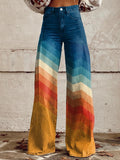 Gia | Pantalones Retro Zigzag Elegantes