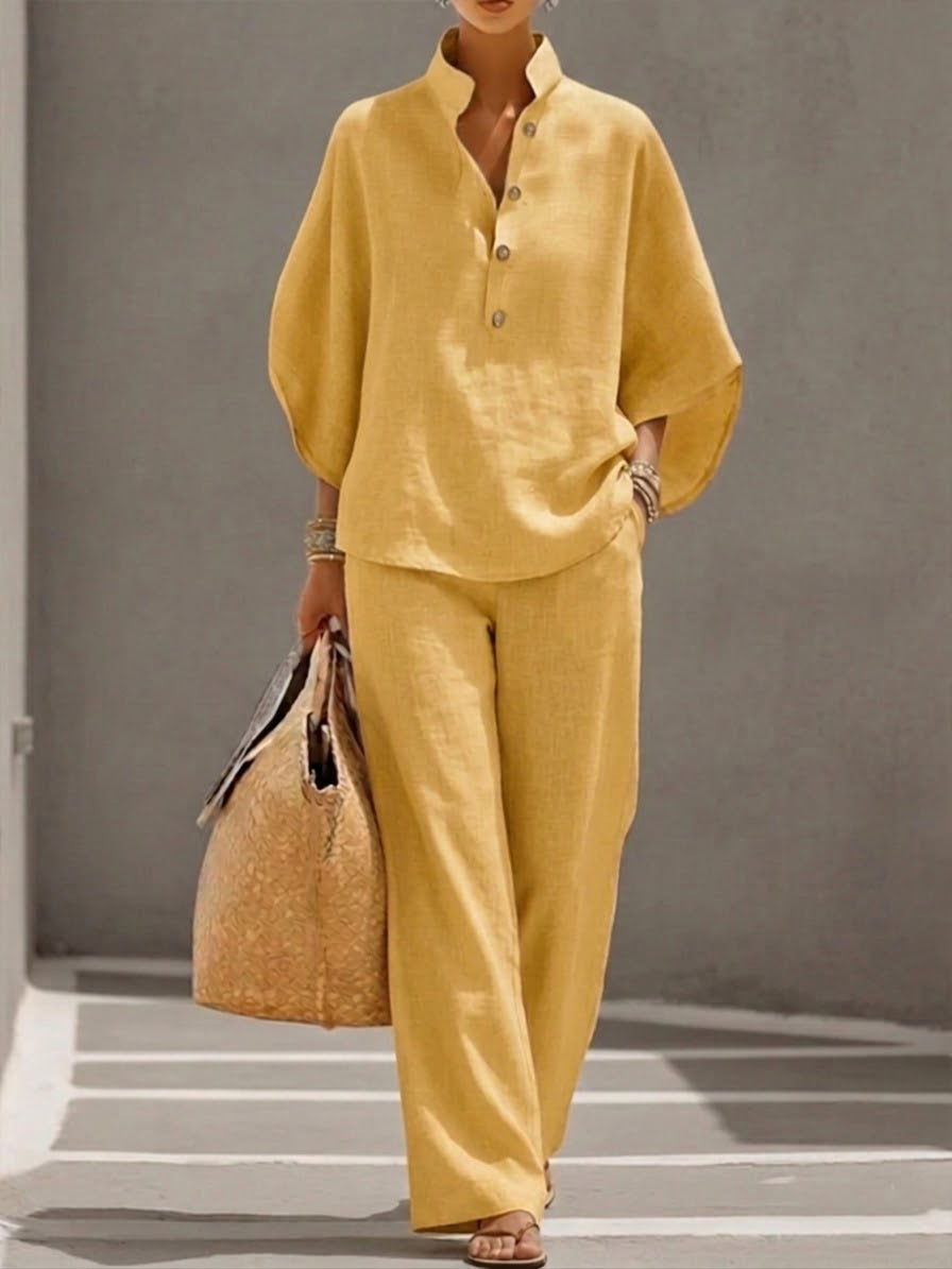 Mariel | Conjunto con mangas y pantalones anchos