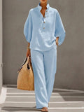 Mariel | Conjunto con mangas y pantalones anchos