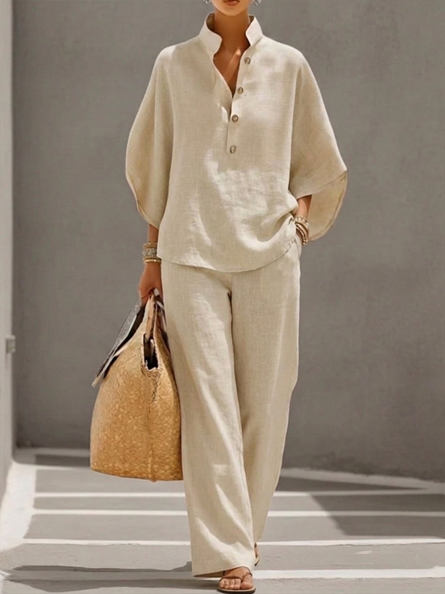 Mariel | Conjunto con mangas y pantalones anchos